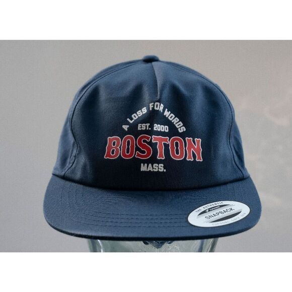 A Loss For Words Boston Band Snapback Blue Hat‎ Rare Hardcore - Picture 1 of 9